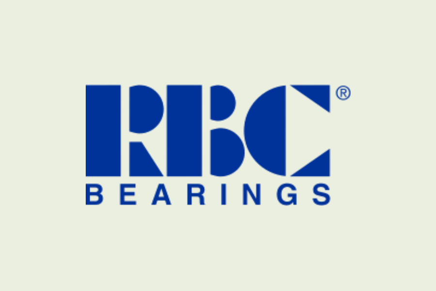 RBC Bearings logo in blue on a light background