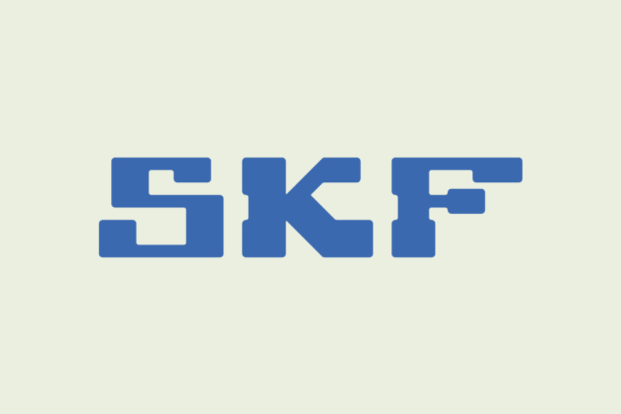 Blue SKF logo on a light background