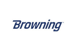 Browning logo in blue text with a stylized underline on a white background.