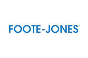 Foote-Jones logo, blue text on white background.