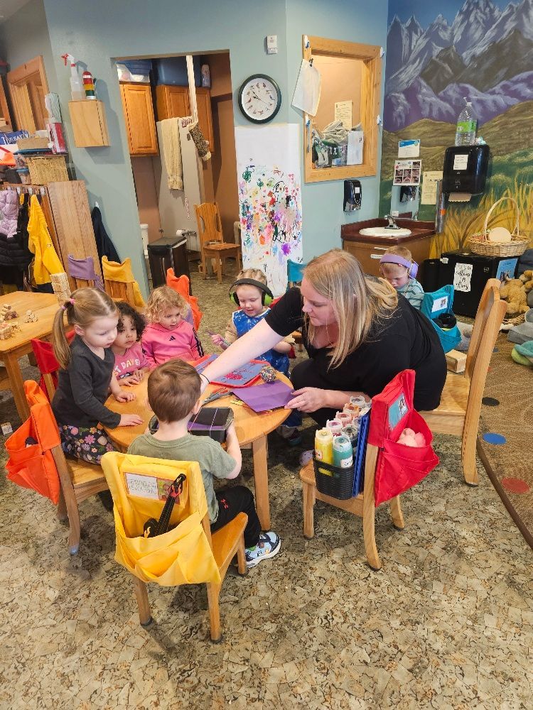 indoor classroom space with children