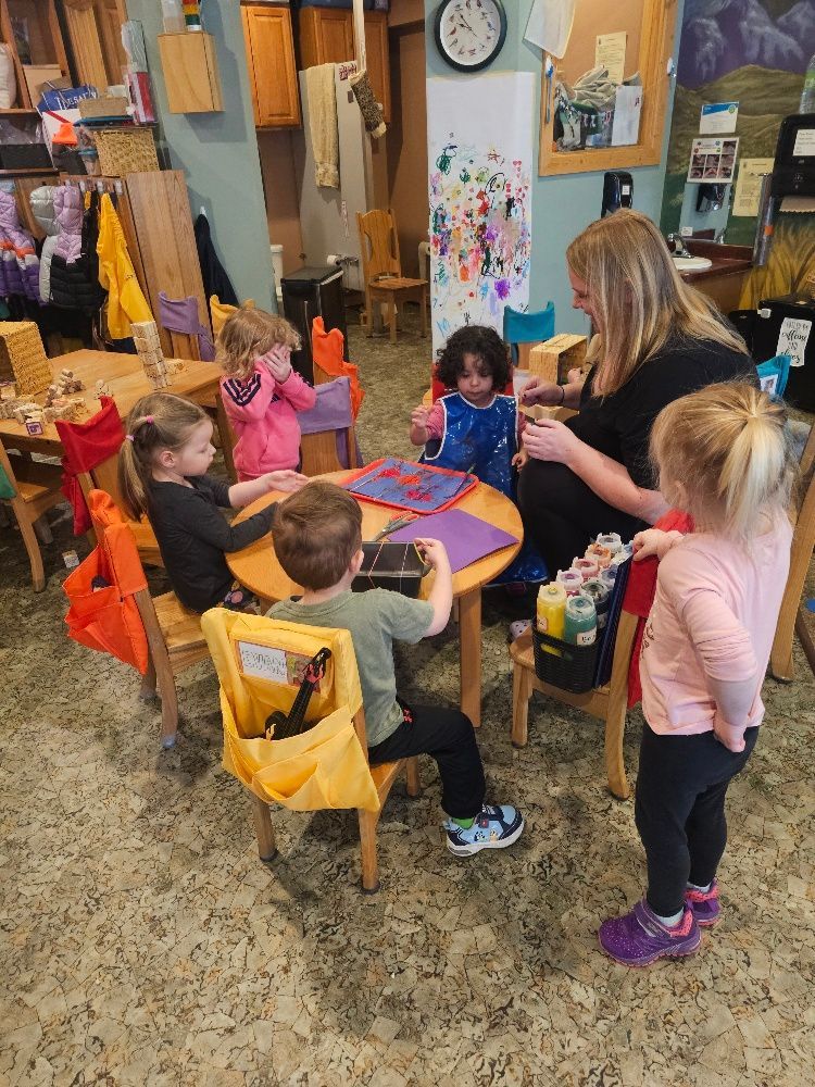 indoor classroom space with children