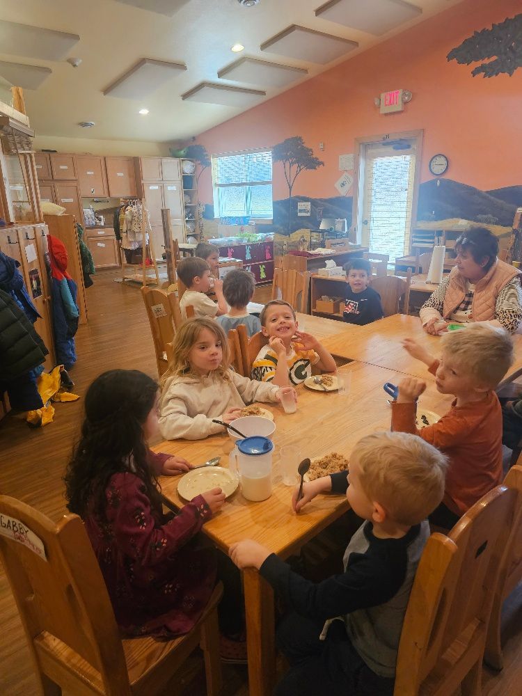 indoor classroom space with children