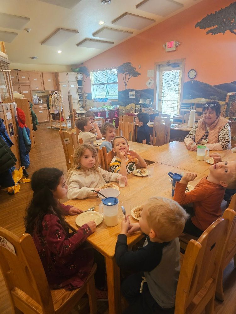 indoor classroom space with children
