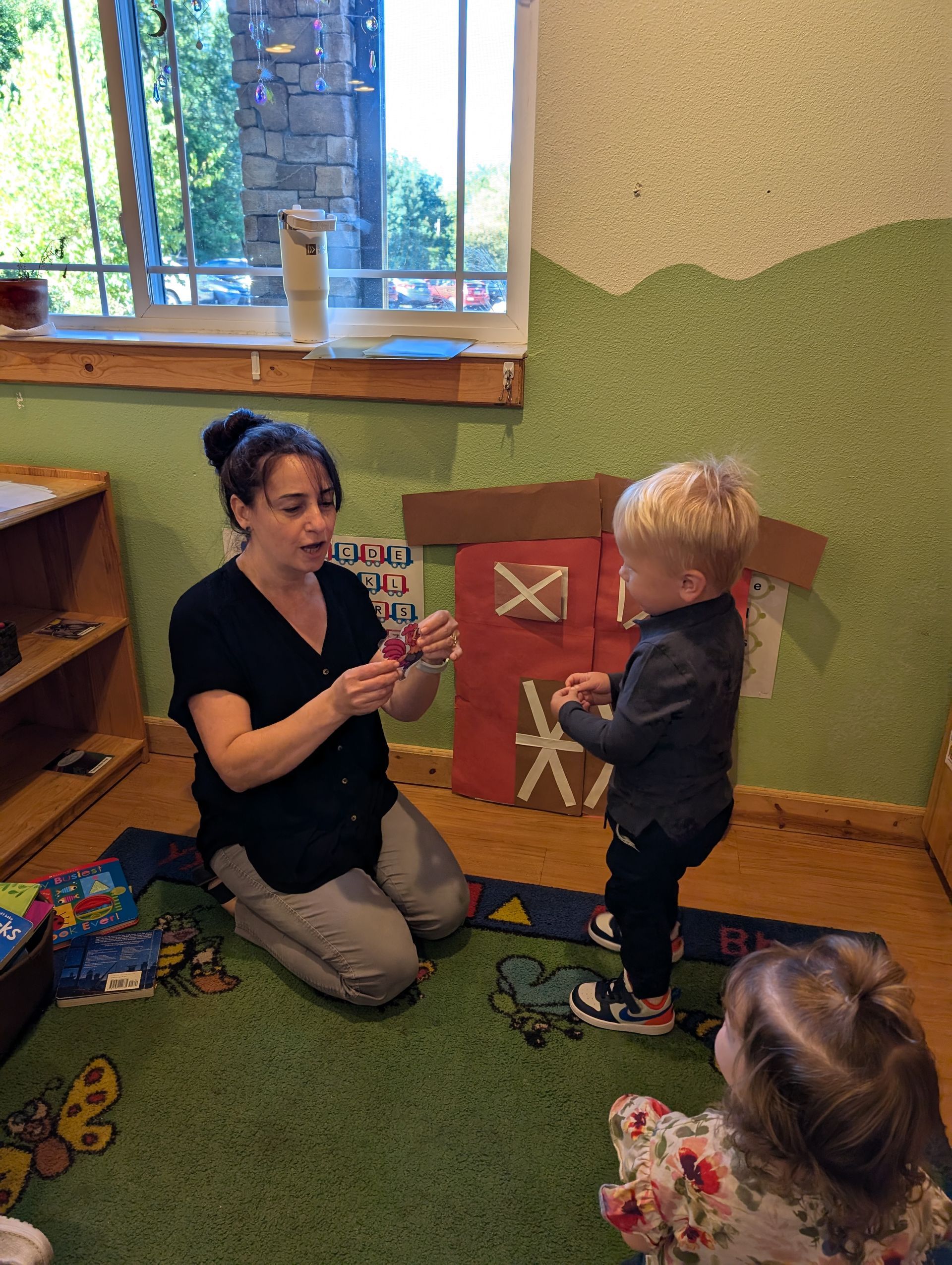 indoor classroom space with children