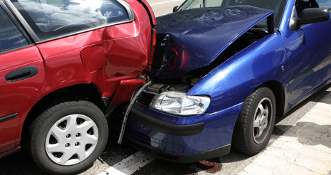 Cars involved in a personal injury lawyer's case in Monticello, IN
