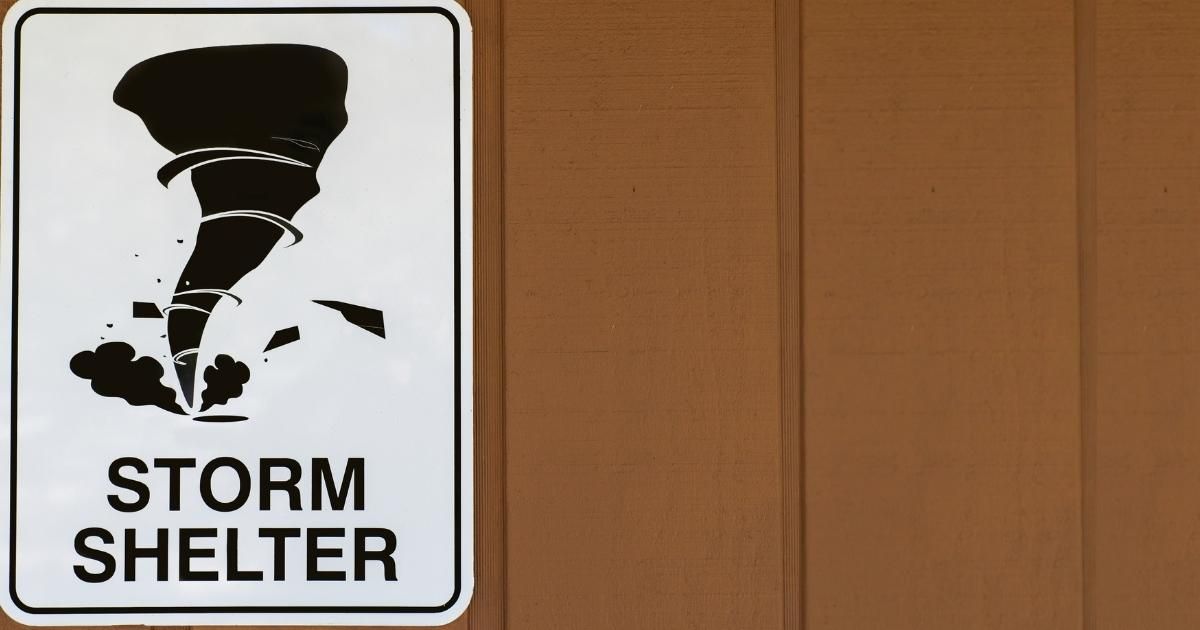 Storm shelter sign