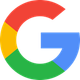 The google logo is a colorful circle with the letter g in the middle.