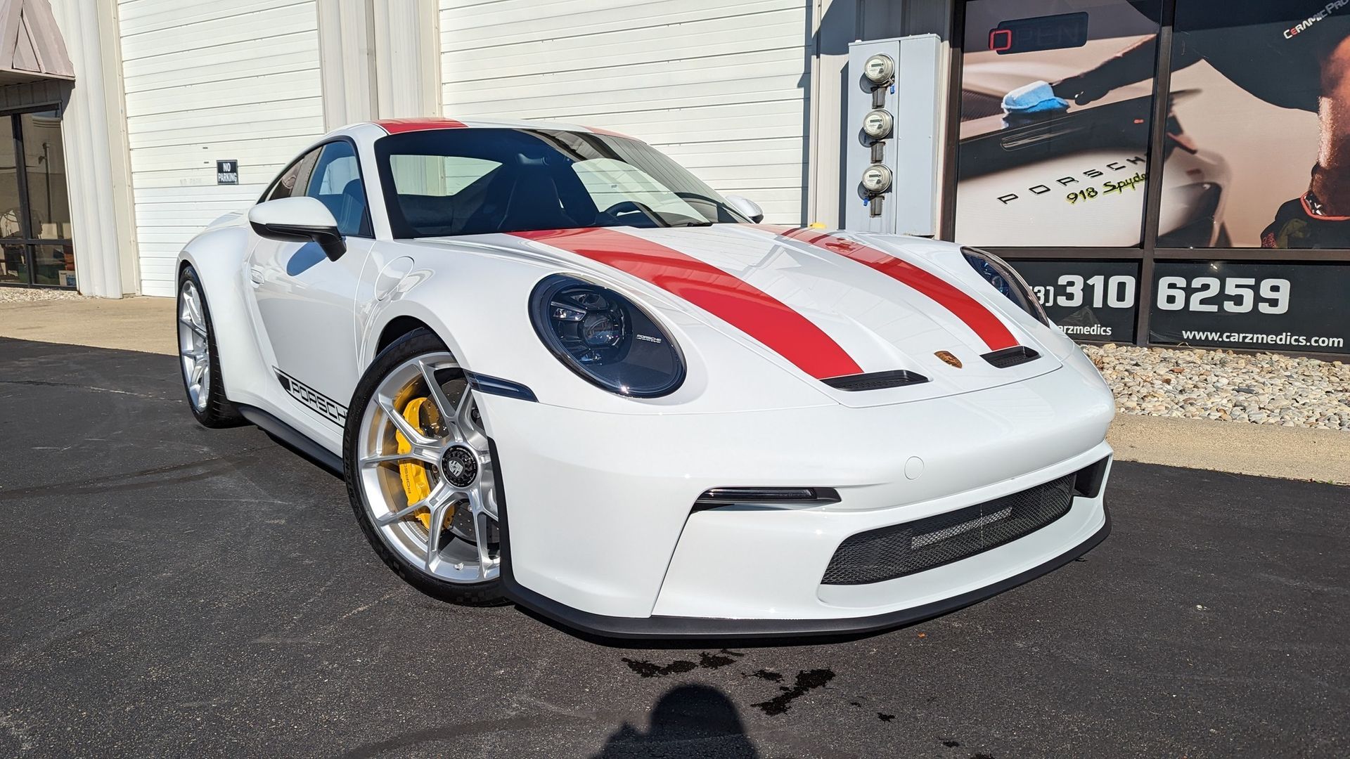 Ceramic Coated White Porsche at CarZmedics Cincinnati