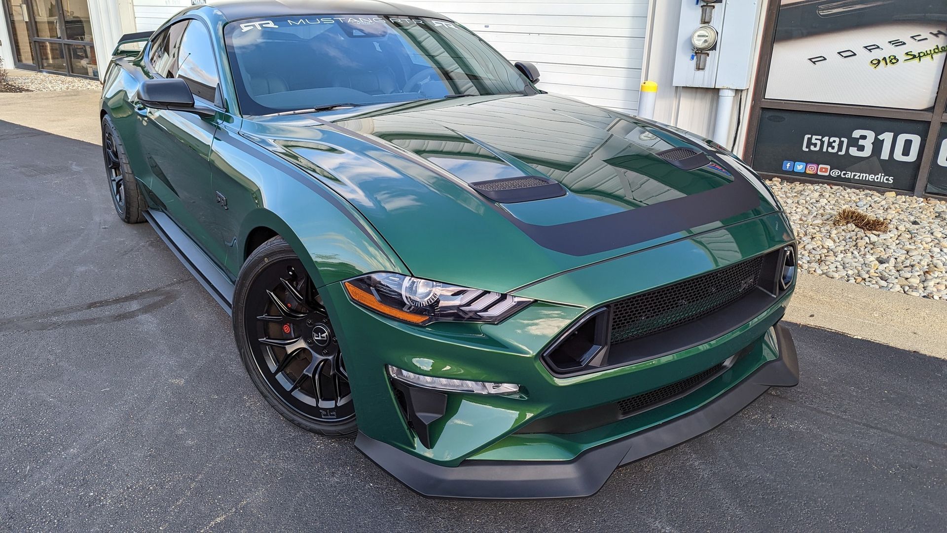 Ceramic Coated Green Mustang at CarZmedics Cincinnati