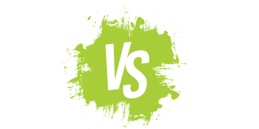 Versus symbol for the ceramic coating versus paint protection chart below.