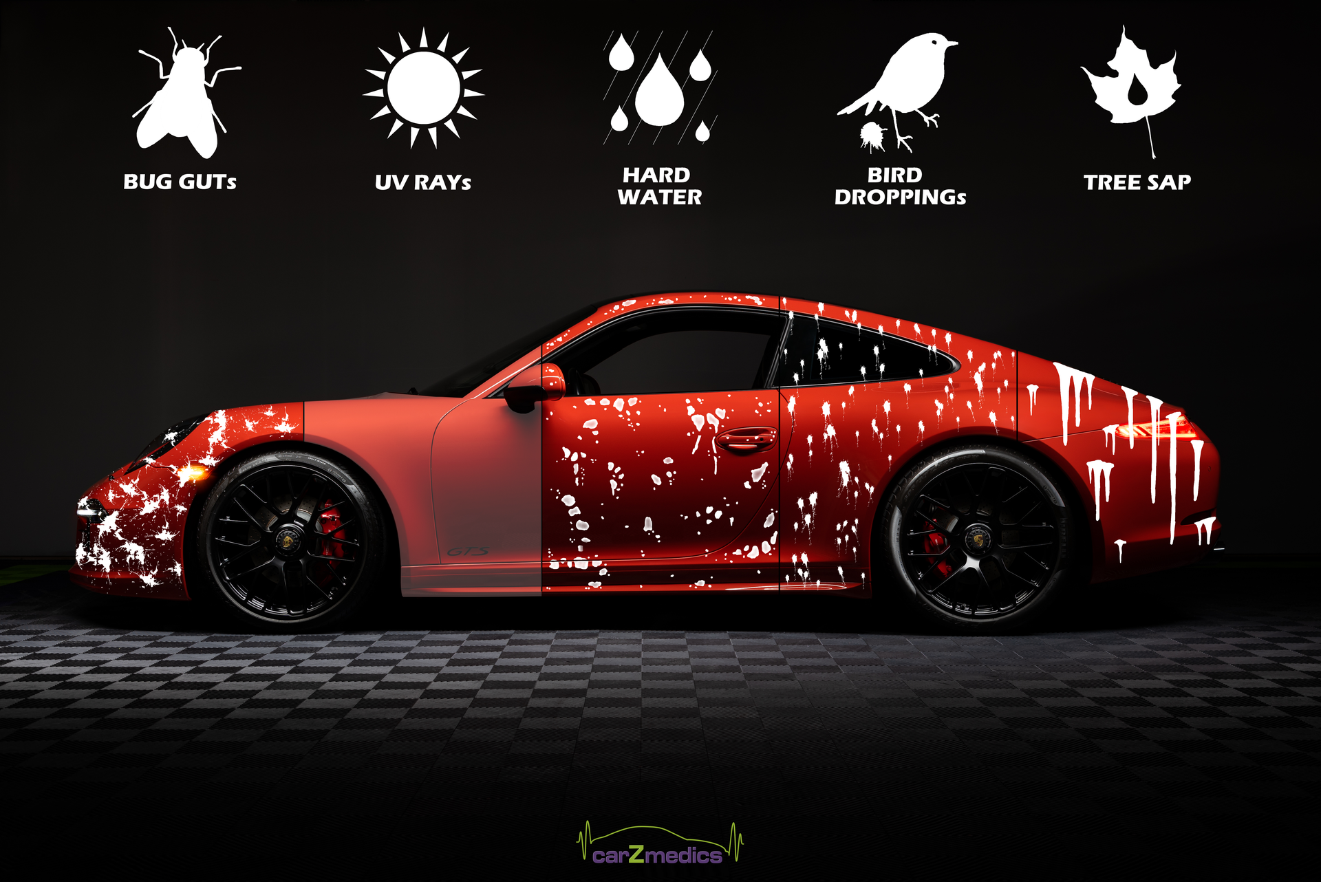 Some of the environmental dangers of not having paint protection in West Chester Ohio and why PPF or ceramic coating is needed.