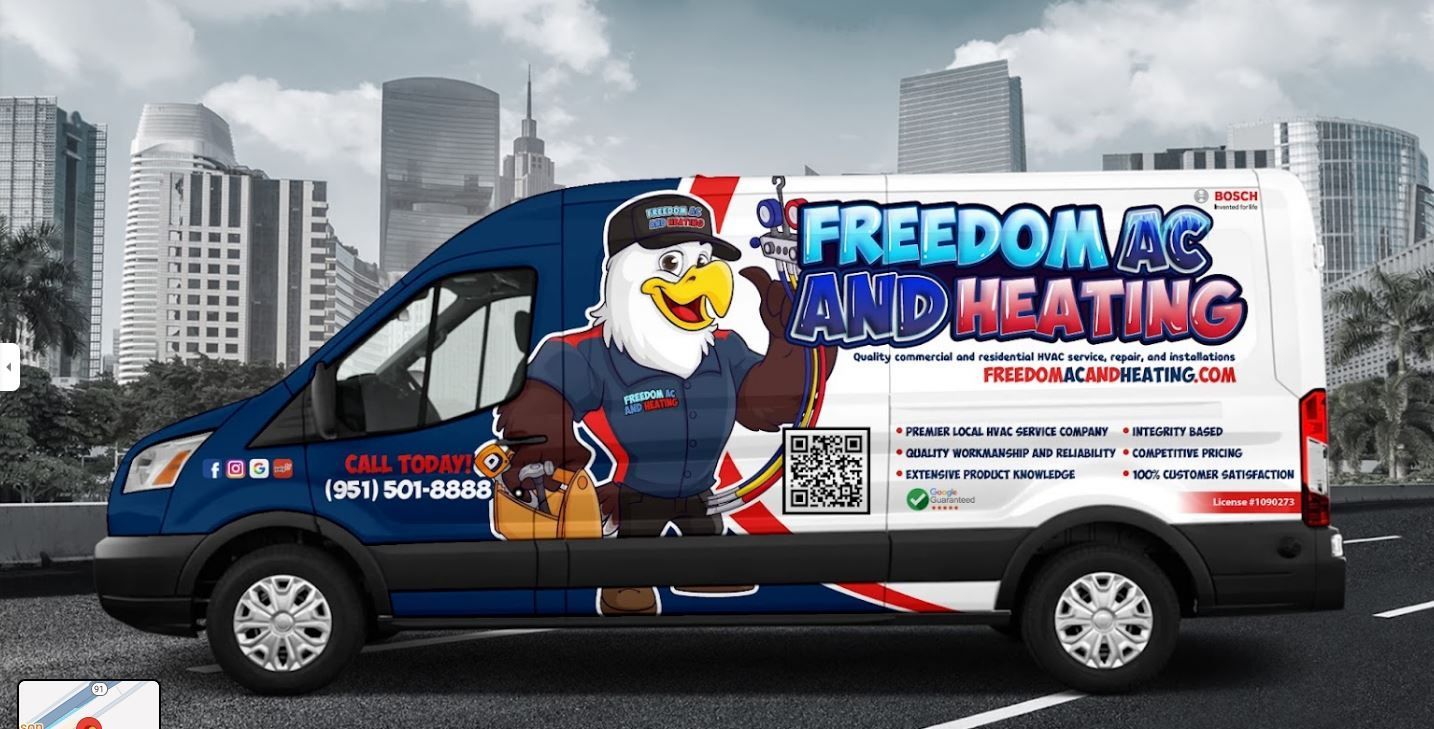 Van of the Company - Riverside, CA - Freedom AC and Heating LLC
