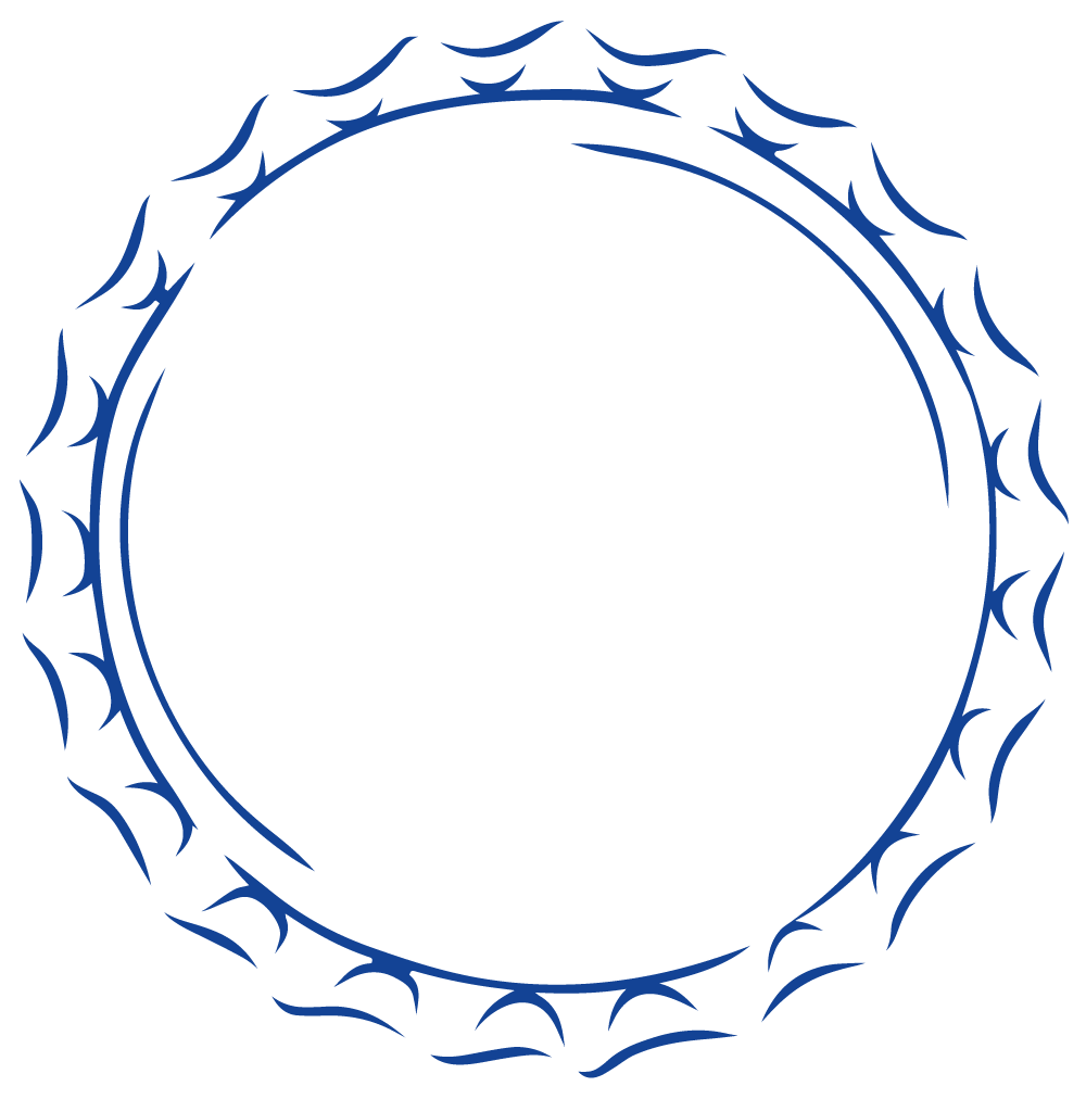 Gele cirkel met daarin een vraagteken, omlijst door een gepatroneerde, lichtgele rand.