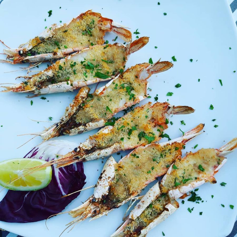 gamberi gratinati