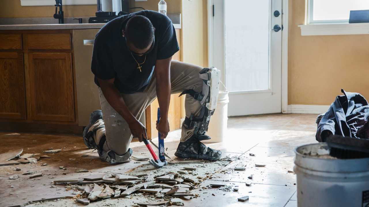 Removing Tiles in Kitchen