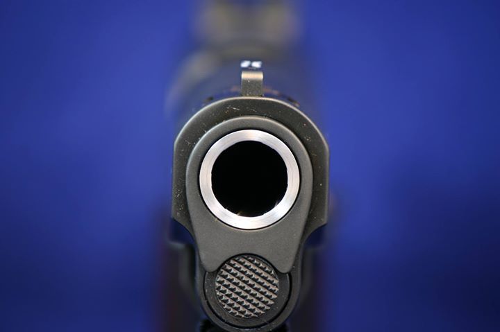 Custom Colt 1911 pistol.