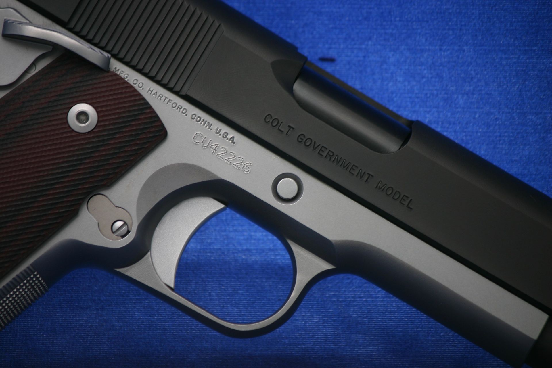 Custom Colt 1911 pistol.