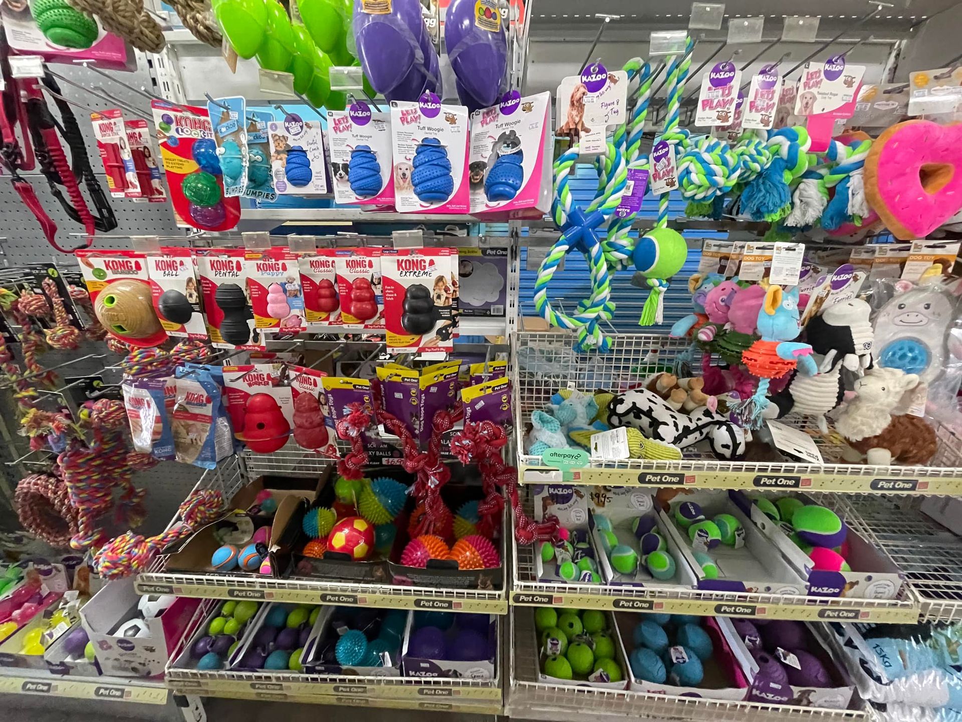 A Kong Wobbler Toy for Dogs is Sitting on a Table — Perfect Pets Kingaroy Professional Dog Grooming in Kingaroy, QLD