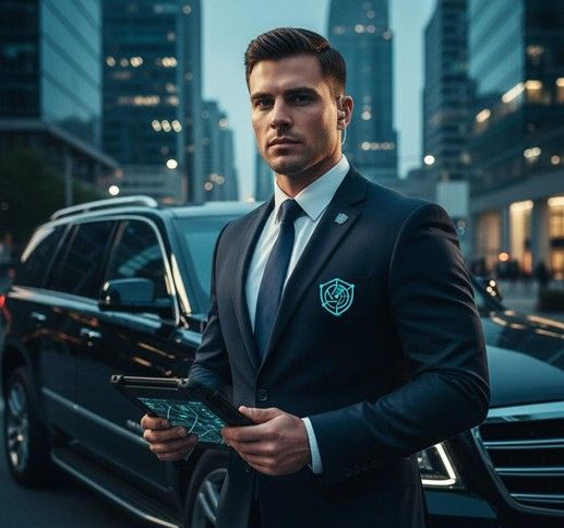 Oficial de seguridad en una estación de trabajo informática, monitoreando pantallas en un centro de vigilancia.