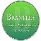 Brantley Heating & Air Conditioning green circular logo with white text and a silver border