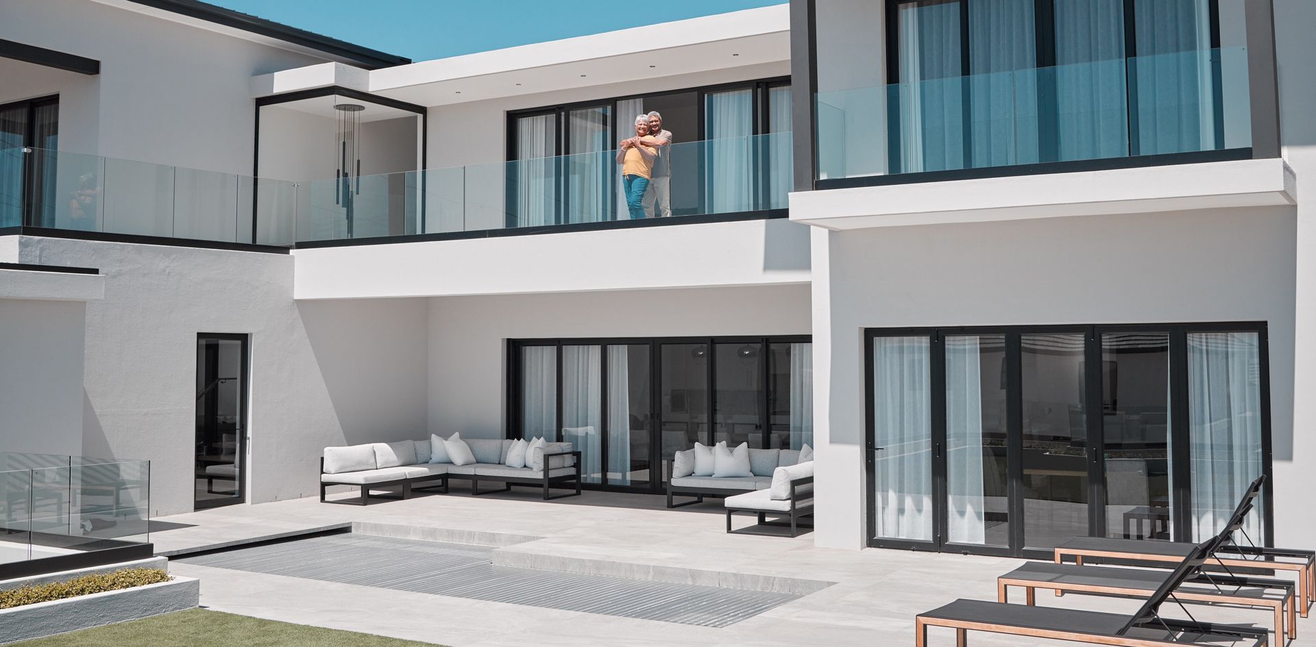 Old Couple in a Vacation House