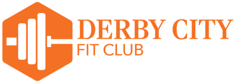 The logo for derby city crossfit has a fleur de lis on it.