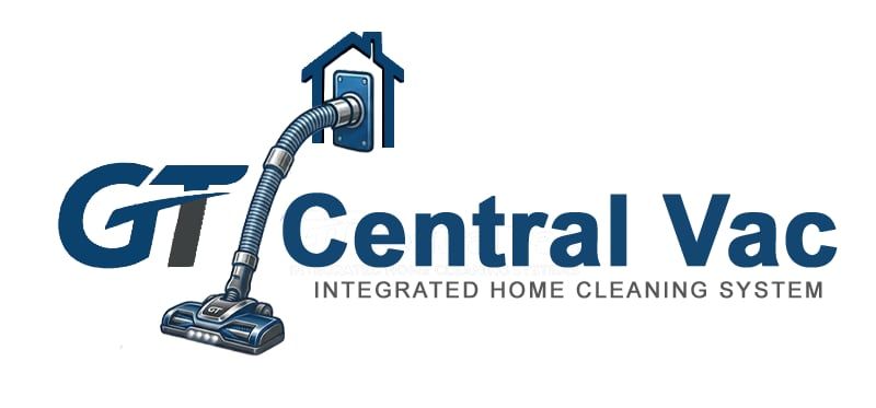 GT Central Vac logo with a blue vacuum and house icon, &ldquo;Integrated Home Cleaning System&rdquo; text