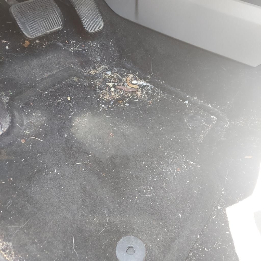 The floor of a car is covered in dust and dirt. | Ed's Automotive