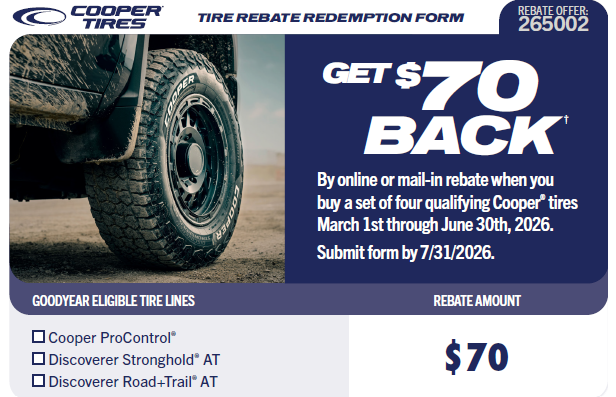 Cooper Tires Special | Ed's Automotive