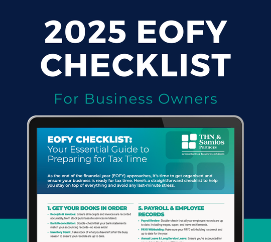 The cover of the 2025 eofy checklist for business owners.
