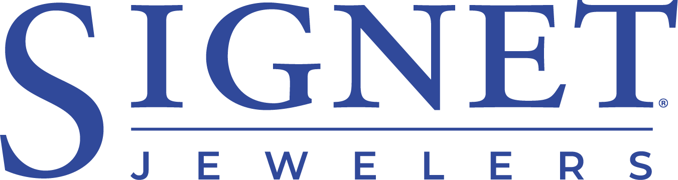 Signet jewelers logo in blue text.