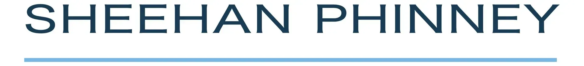 Sheehan Phinney in dark blue text with a light blue underline.