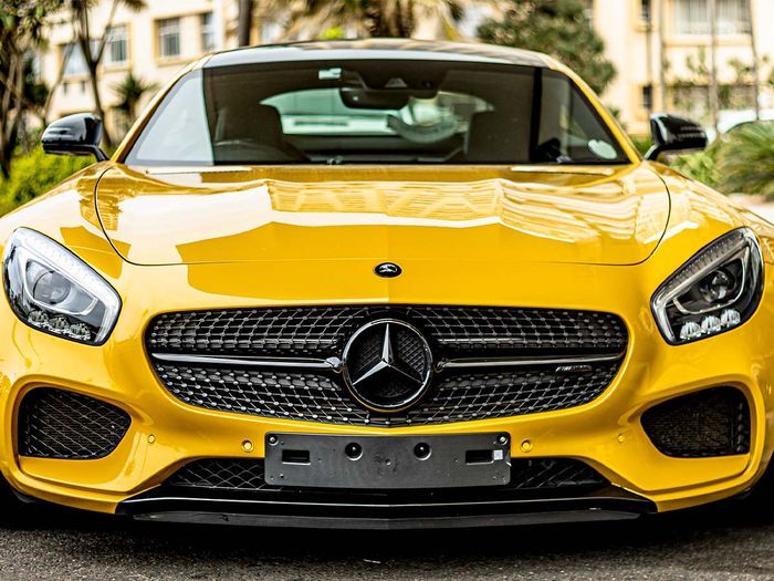 Yellow Mercedes Benz