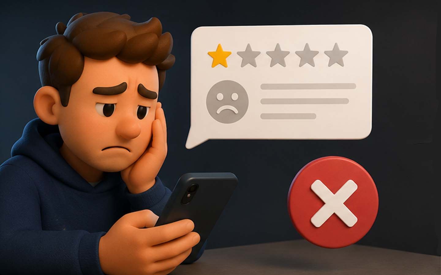 a poor google review