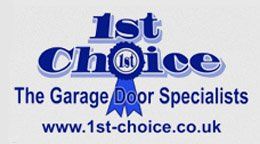A logo for 1st choice the garage door specialists