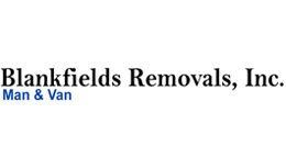 The logo for blankfields removals , inc. man and van.