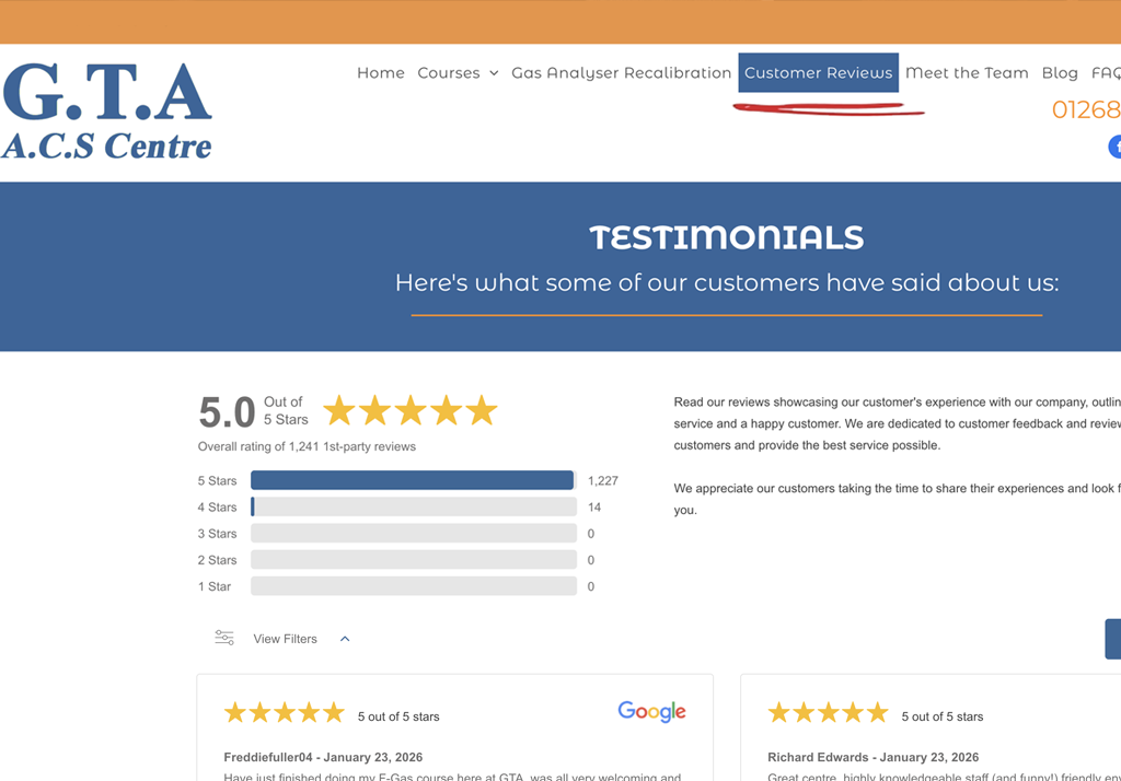 Customer feedback tab in navigation