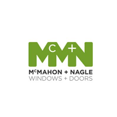 A logo for mc mahon and nagle windows and doors