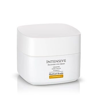 White skincare cream jar labeled
