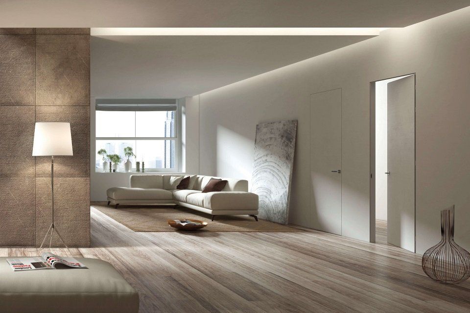sala con porta scorrevole a scomparsa