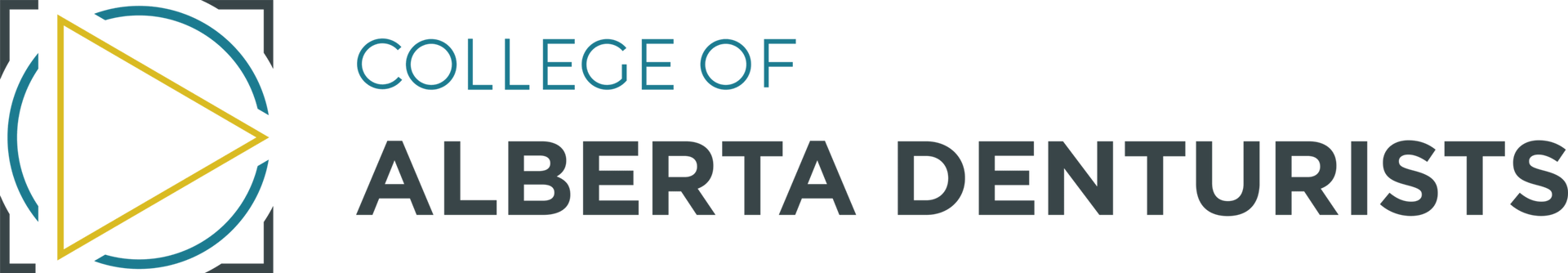 The logo for the college of alberta denturists