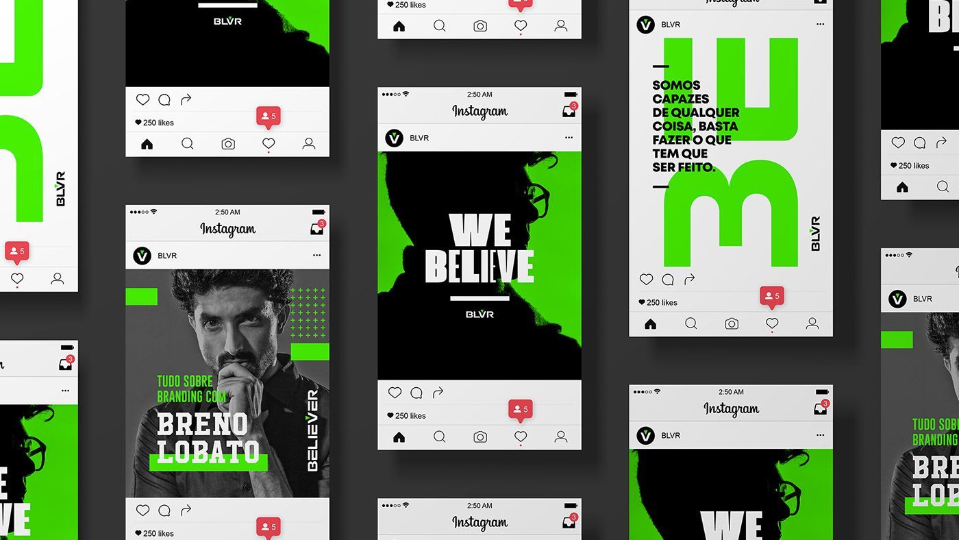 A collage of social media posts that say we believe