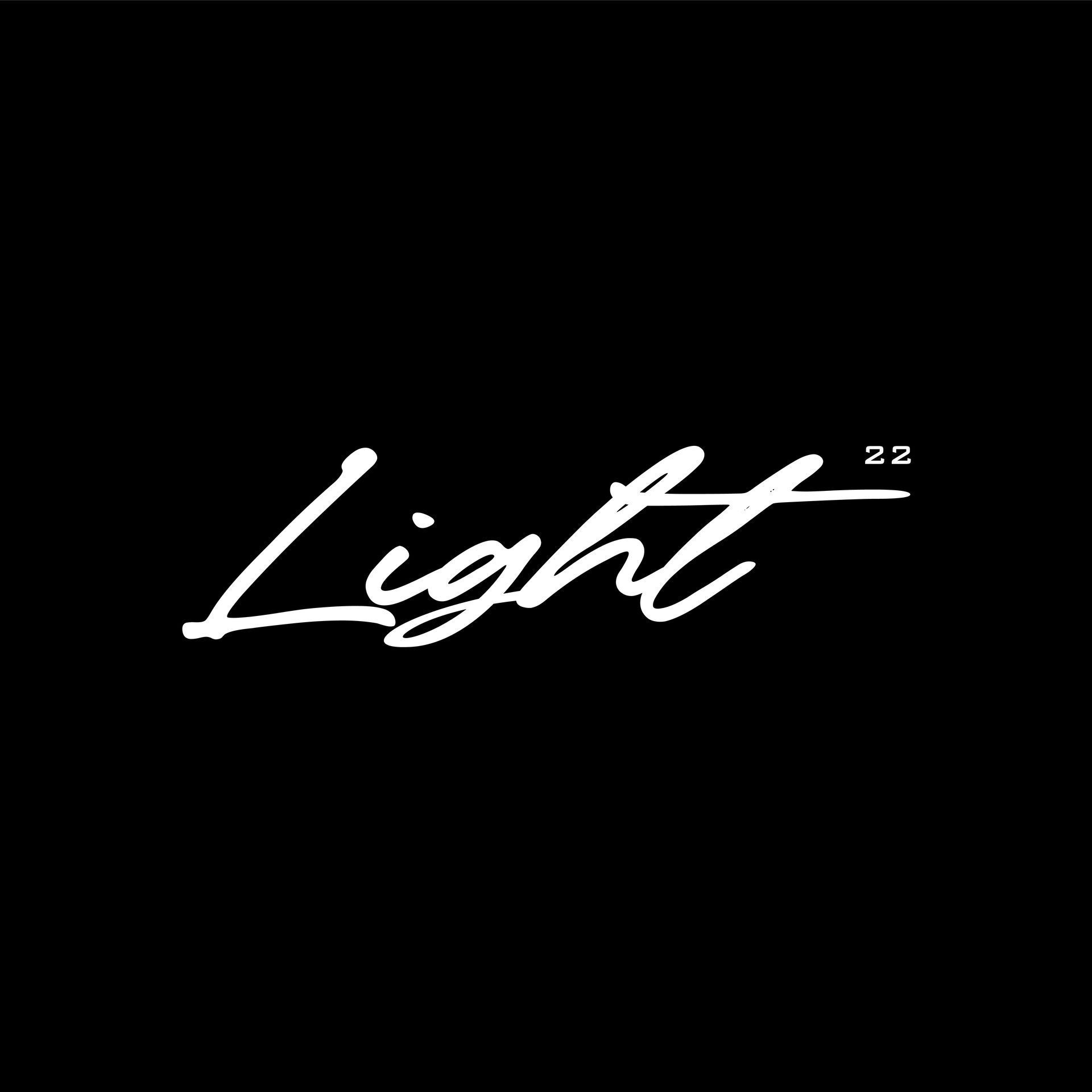 The word "Light" in a white script font on a black background, with the number "22" in the upper right corner.