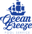 Ocean Breeze Pool Logo Blue