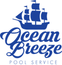 Ocean Breeze Pool Logo Blue