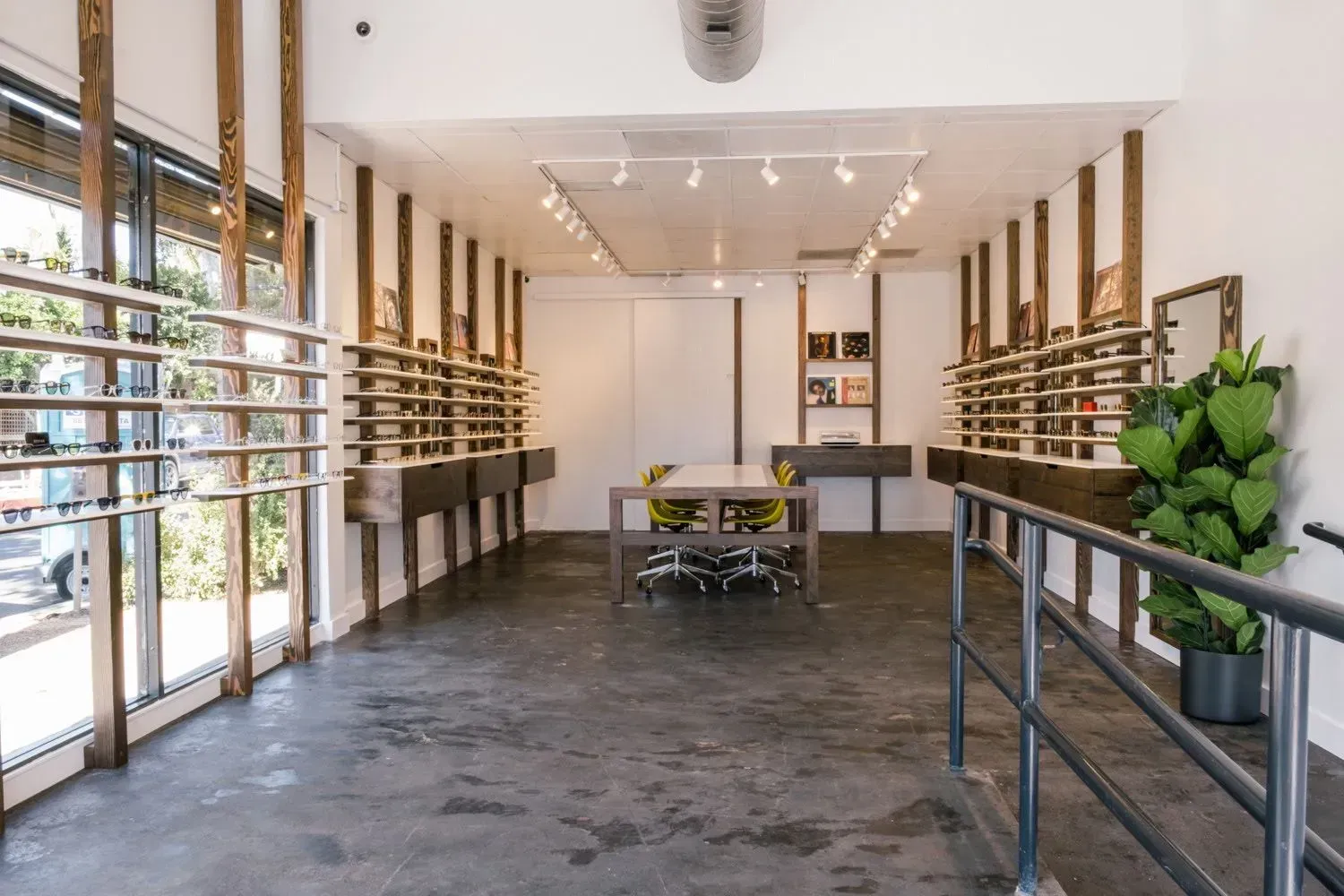 Modern retail store with professional lighting installation