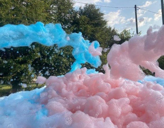 Blue And Pink Foam
