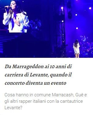 Da Marrageddon ai 10 anni di carriera di Levante