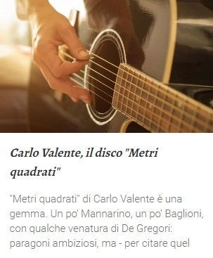 Carlo Valente, il disco 